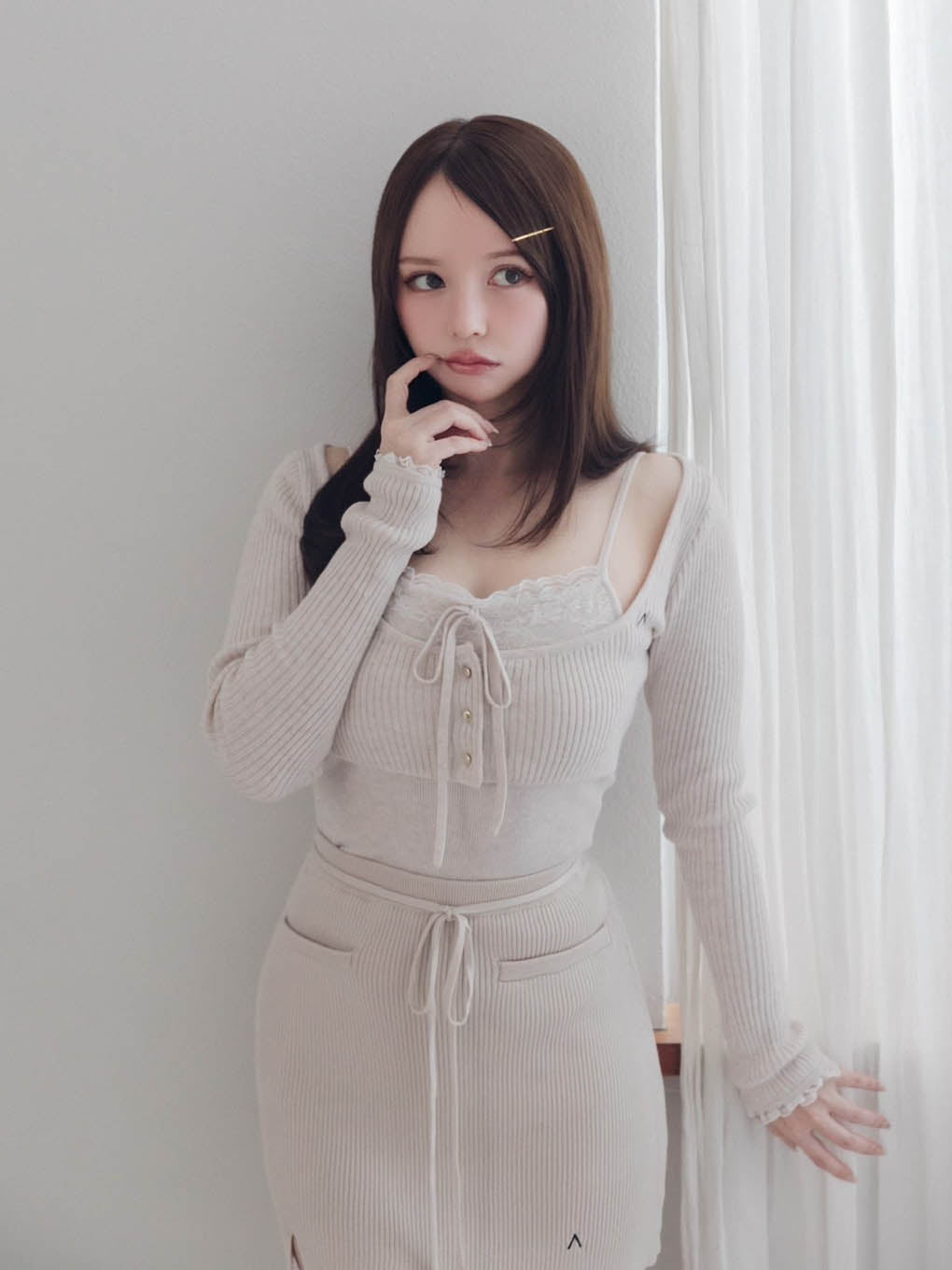 Brenda lace knit set