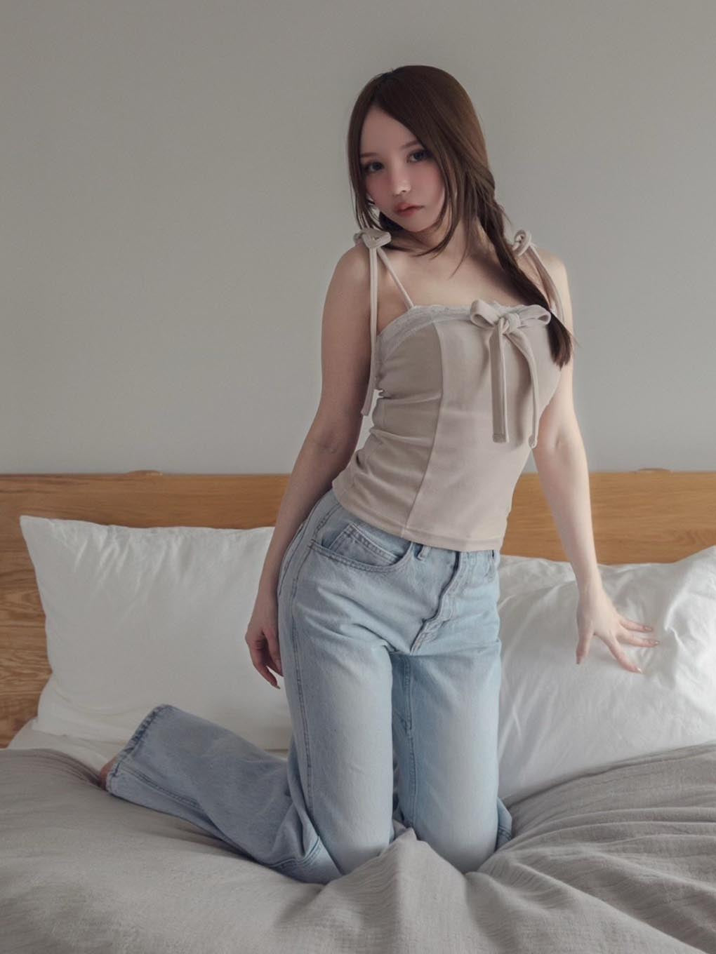 Heart hip wide denim