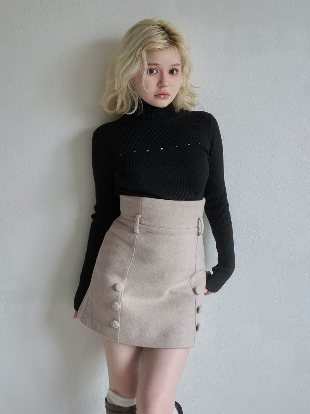 Mary turtle knit tops