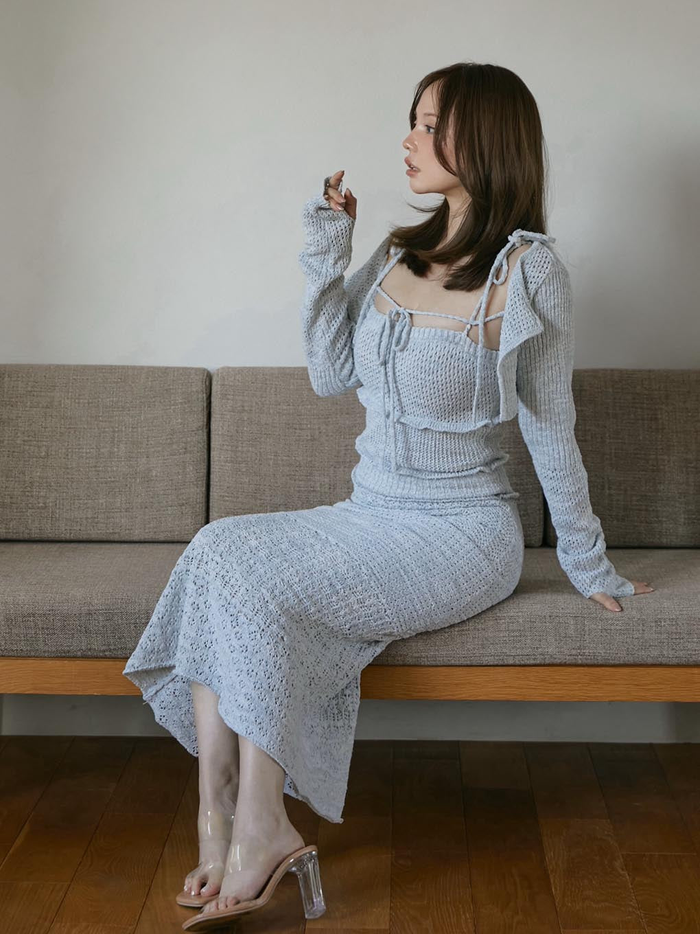Sabrina frill set dress