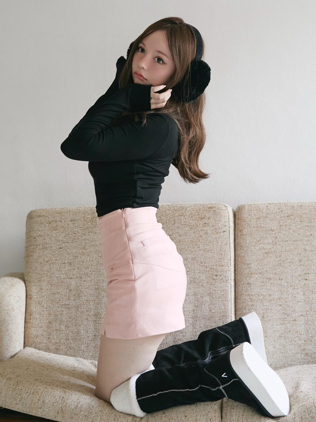 Kate slit mini skirt