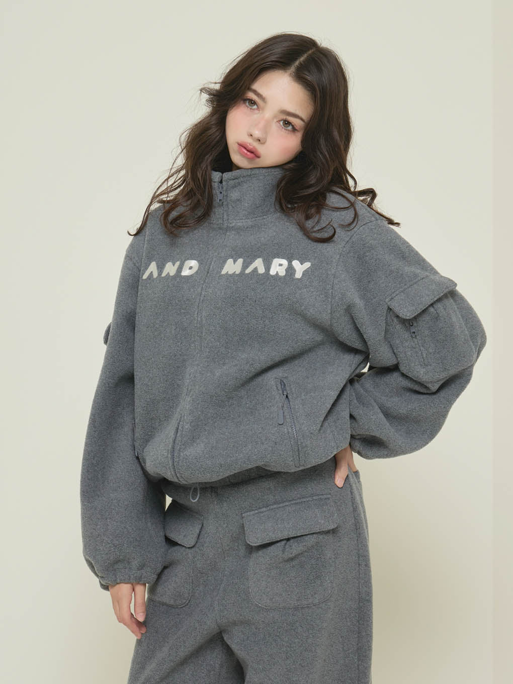 Mary logo fleece jacket