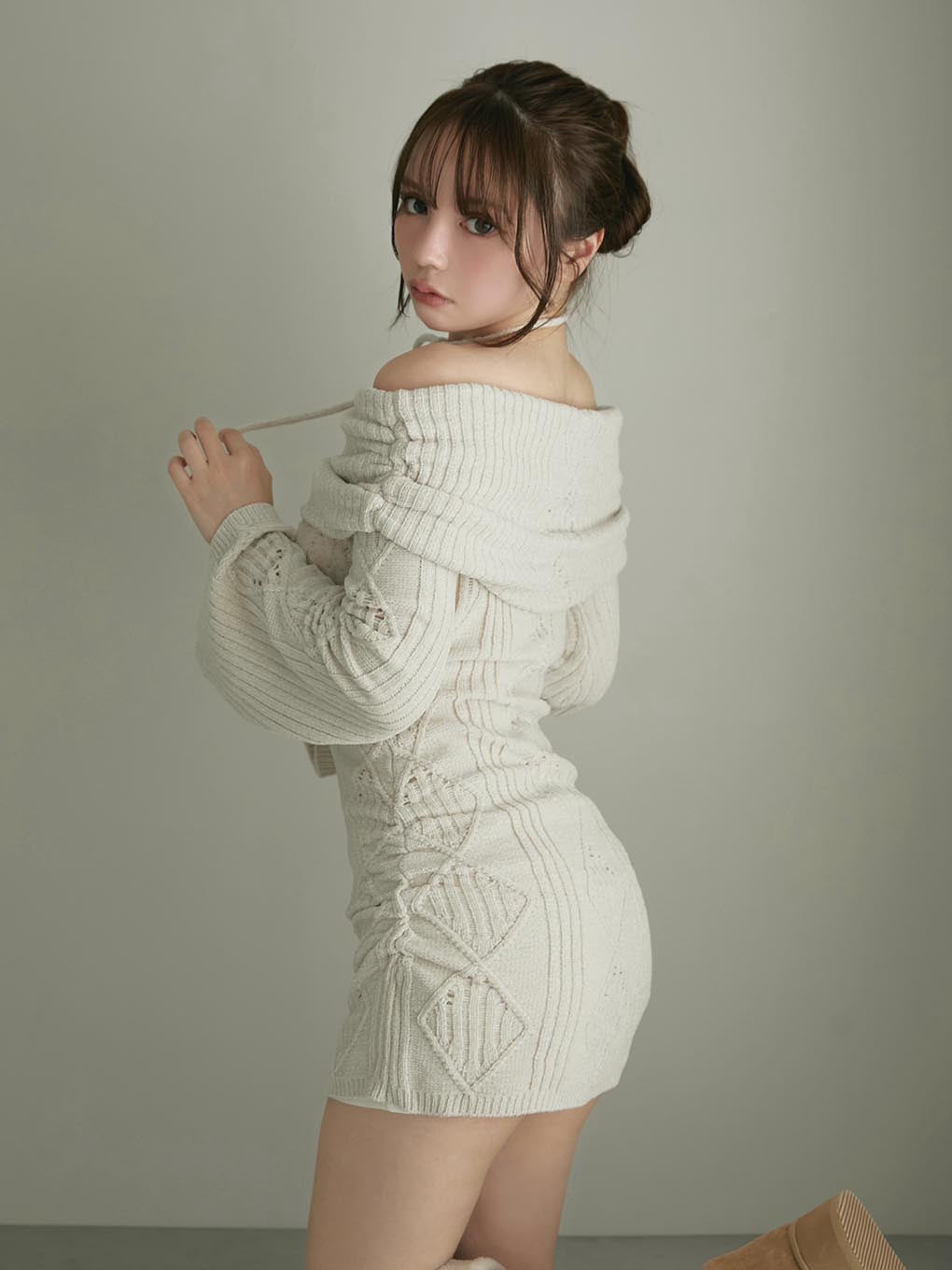 Cameron cable knit mini dress