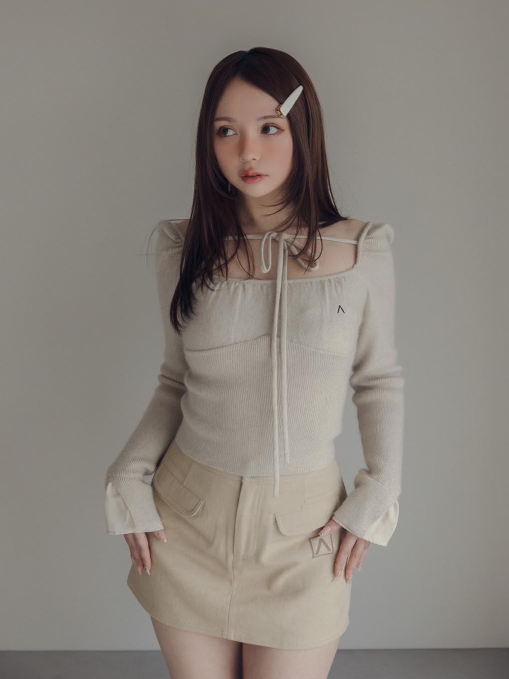 Jane logo mini skirt