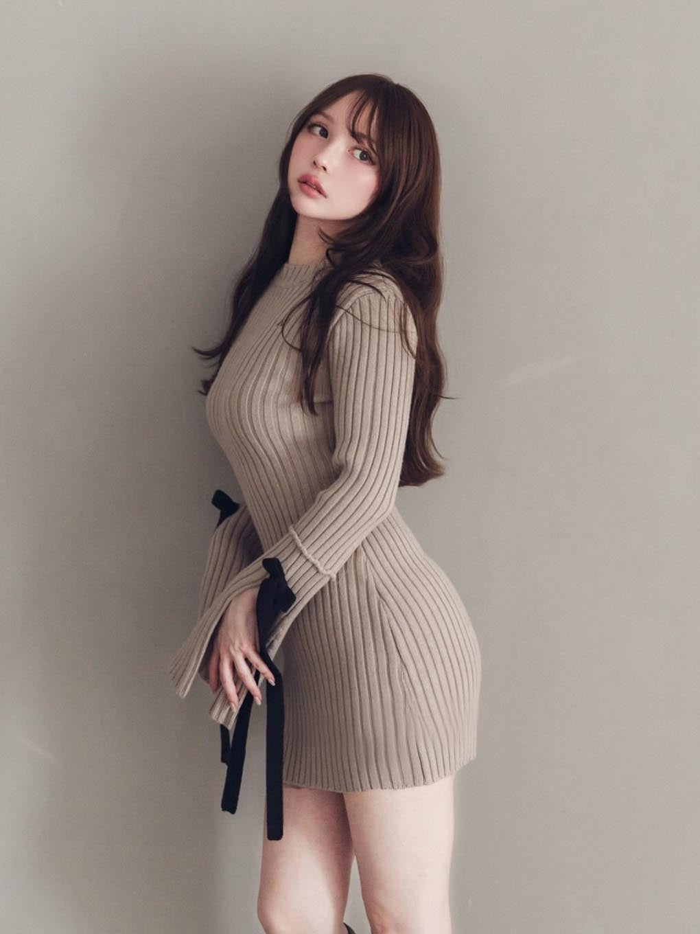 Nora ribbon mini dress