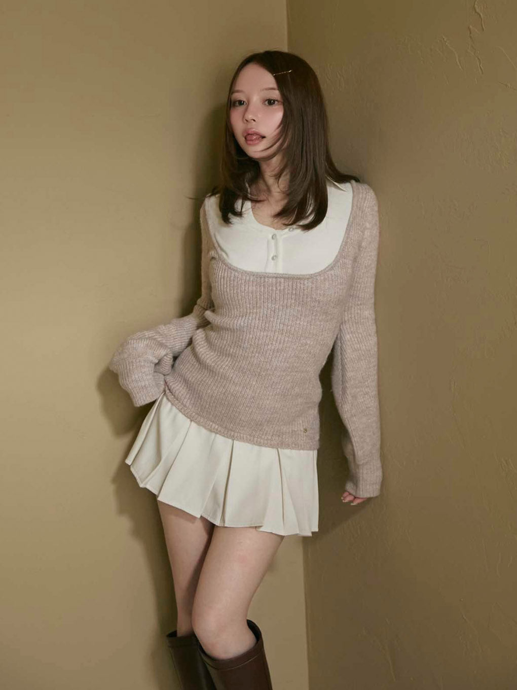 Demi layered mini dress