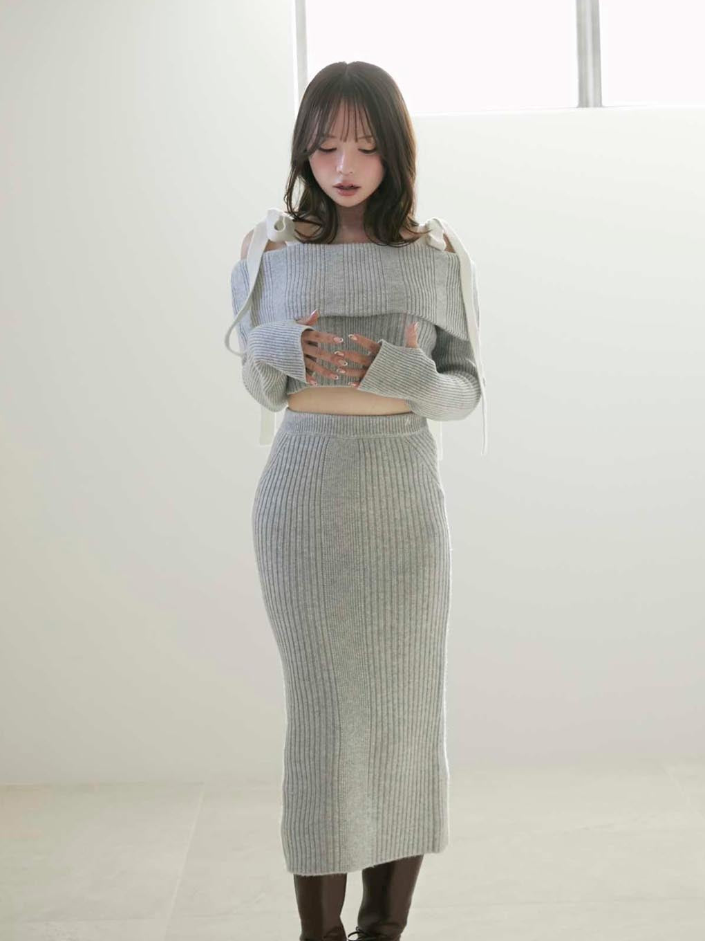 Rei ribbon offshoulder set up