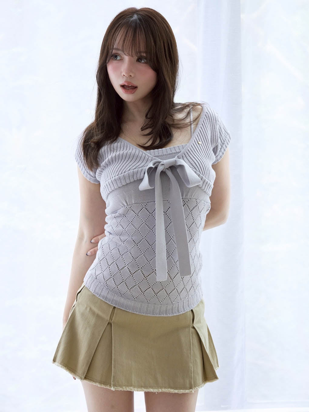 Mary logo cotton skirt