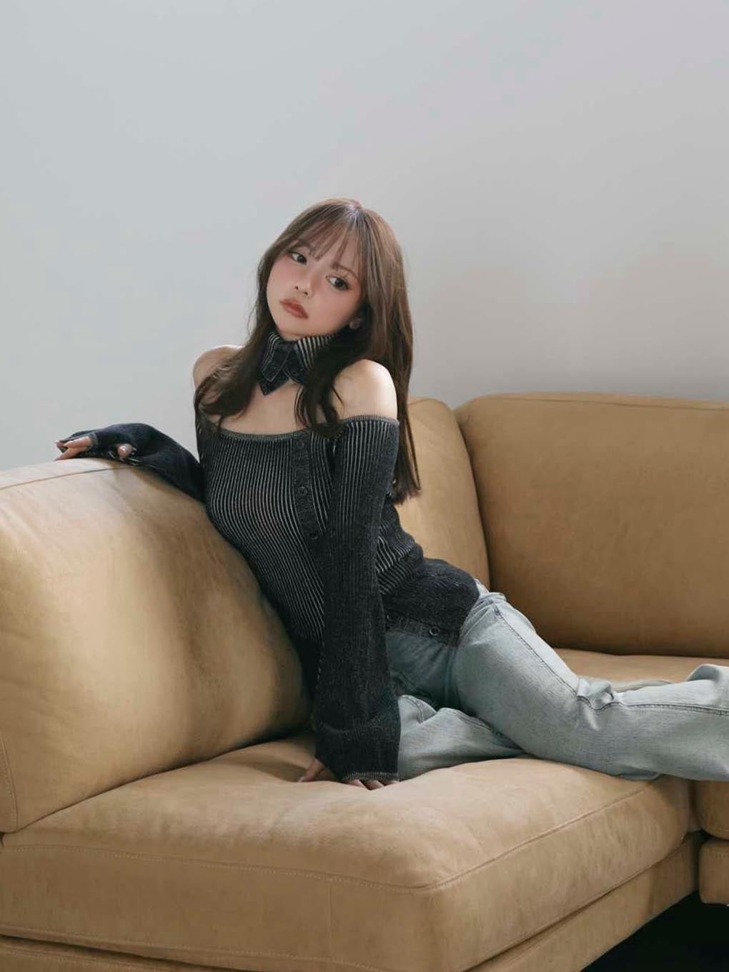 Nell knit neck warmer tops