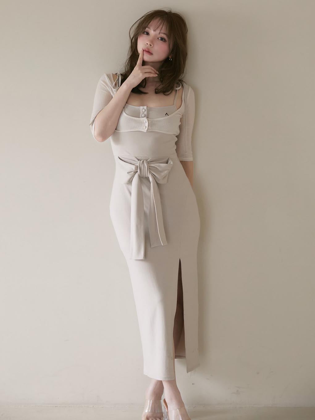 Lady like ribbon dress