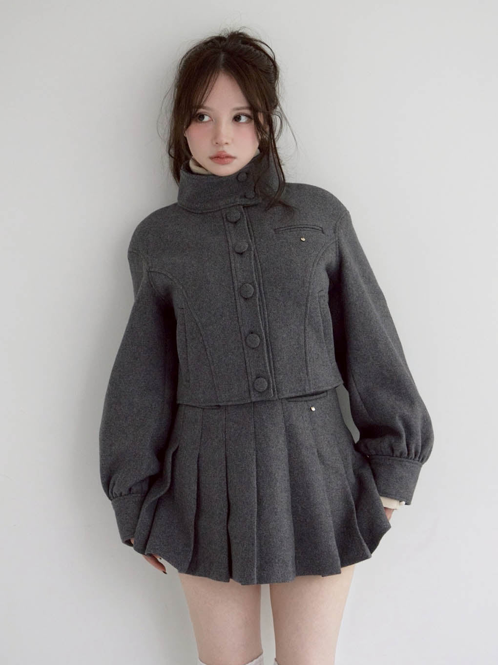 Zoey stand neck jacket