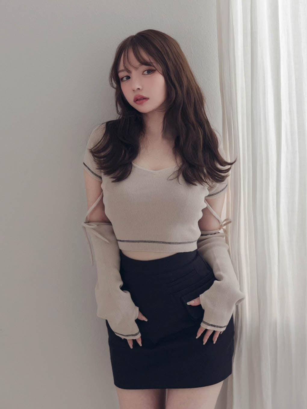 kitty knit tops