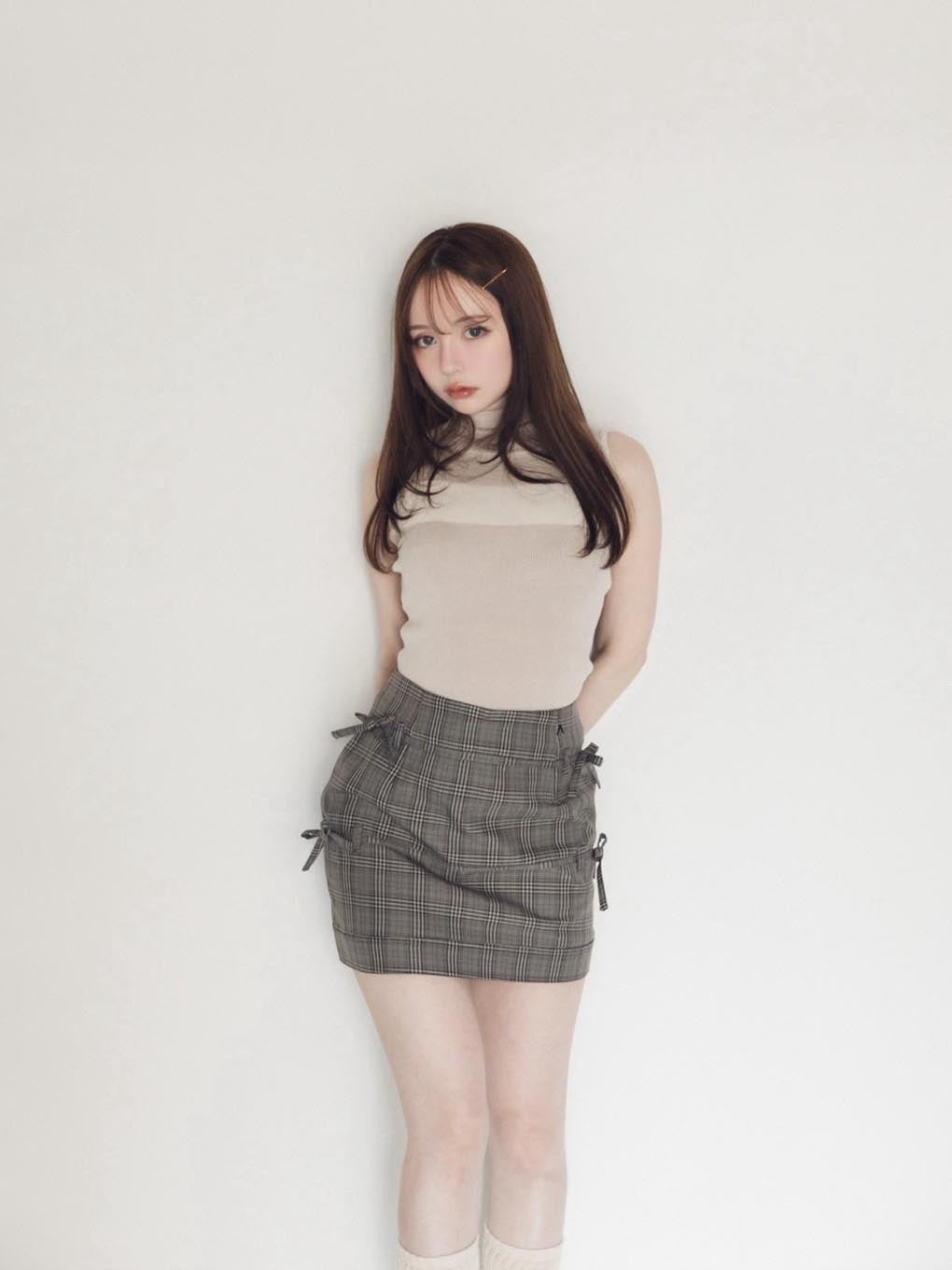 Hanna check mini skirt