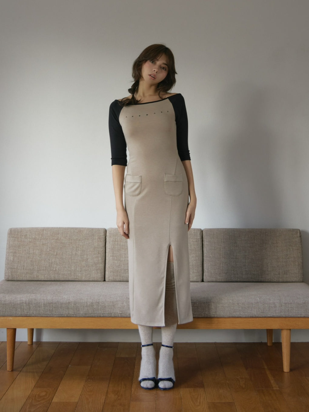 Mary raglan long dress