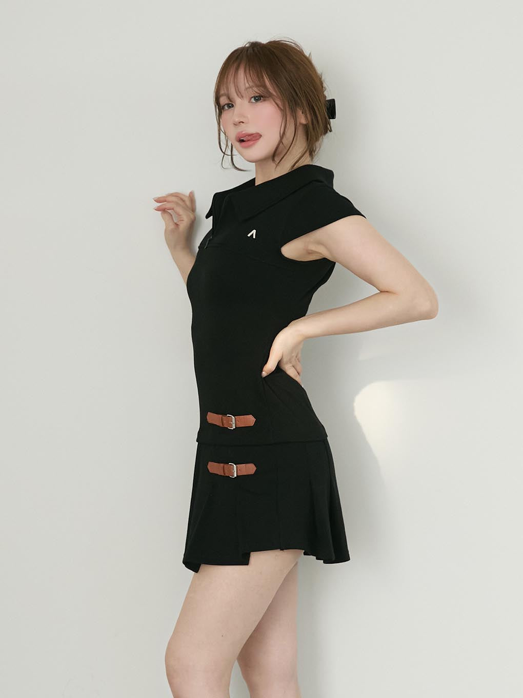 Luna pleats mini dress
