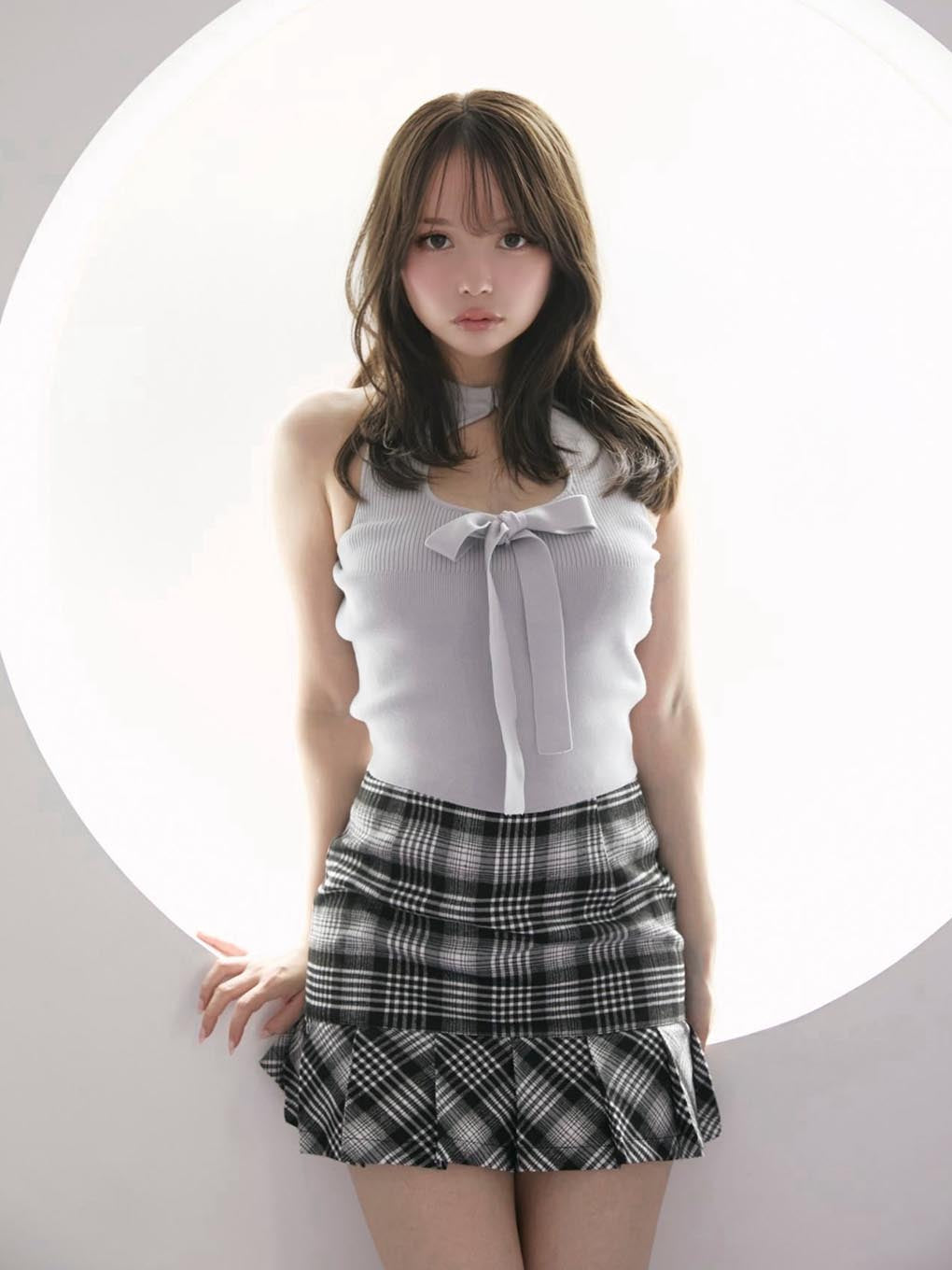 Lotta check mini skirt