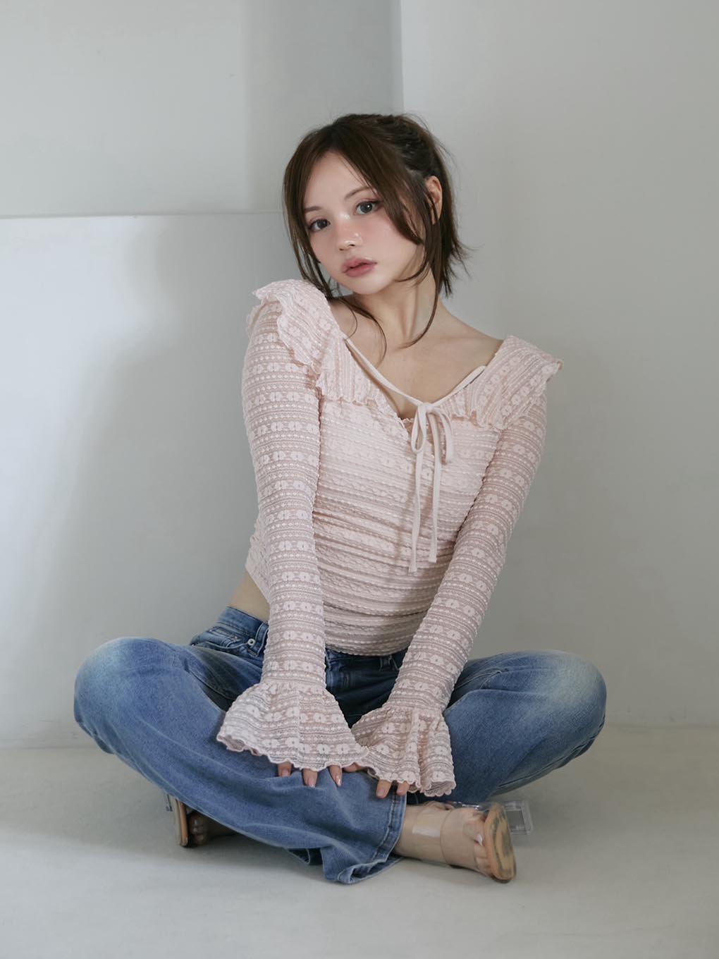 Frill lacy tops