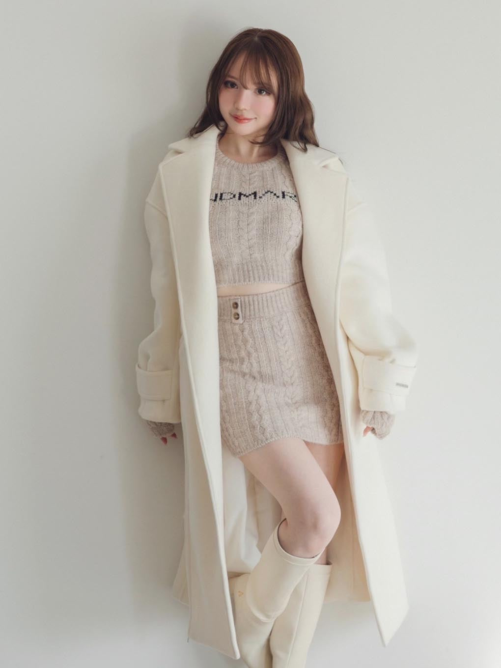Ange slit long coat