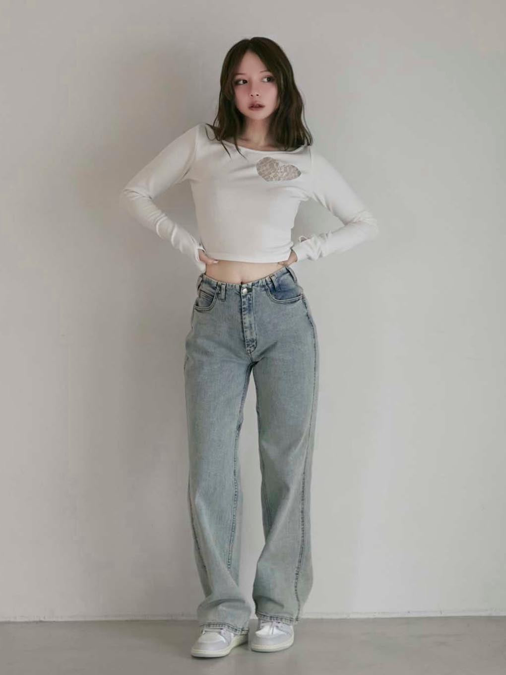 Nini lace long sleeve tops