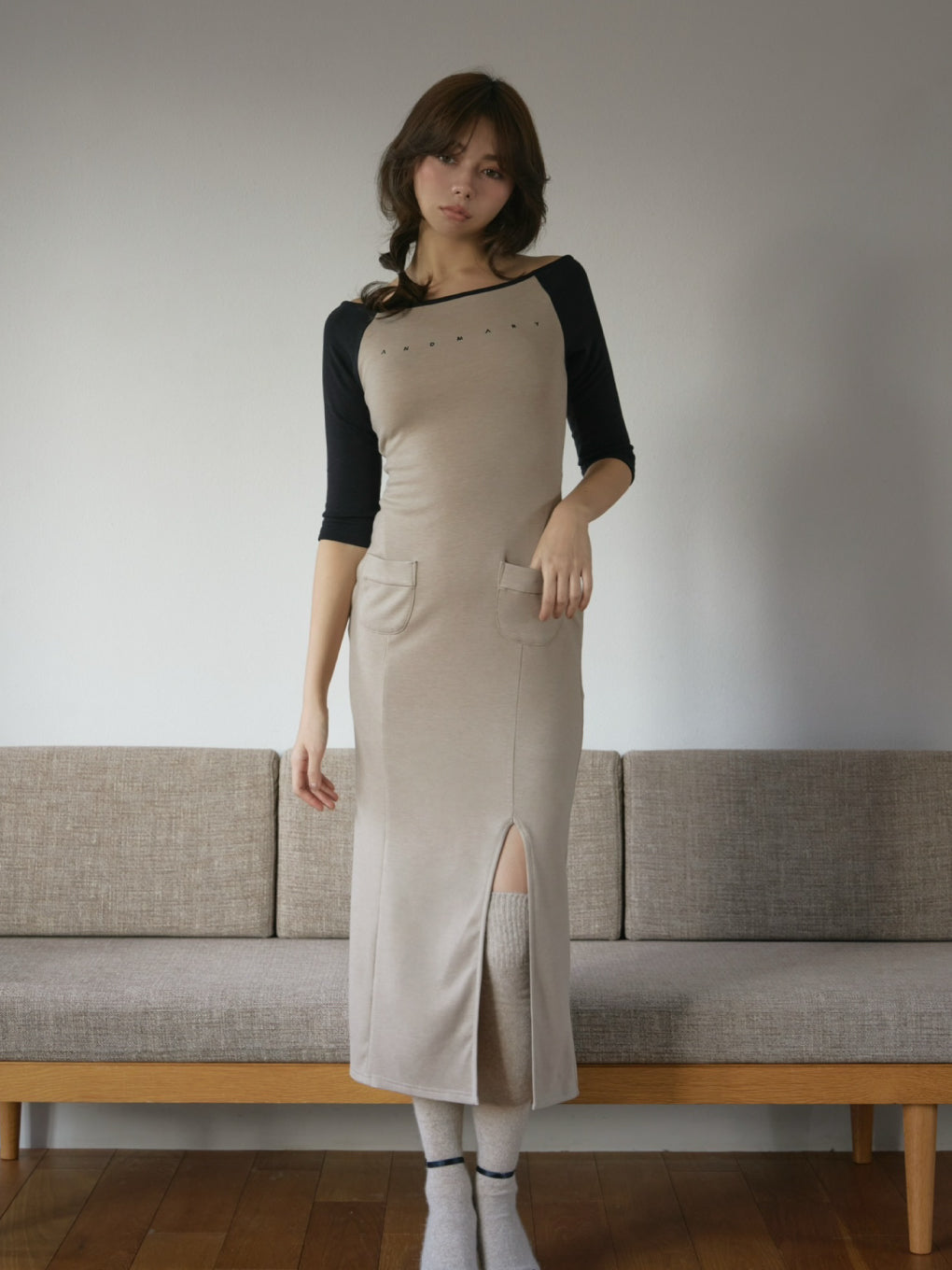 Mary raglan long dress