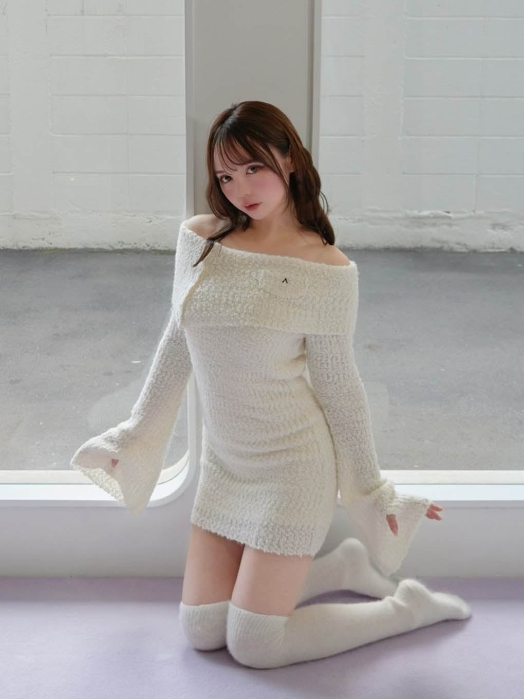 Aurora knit mini dress