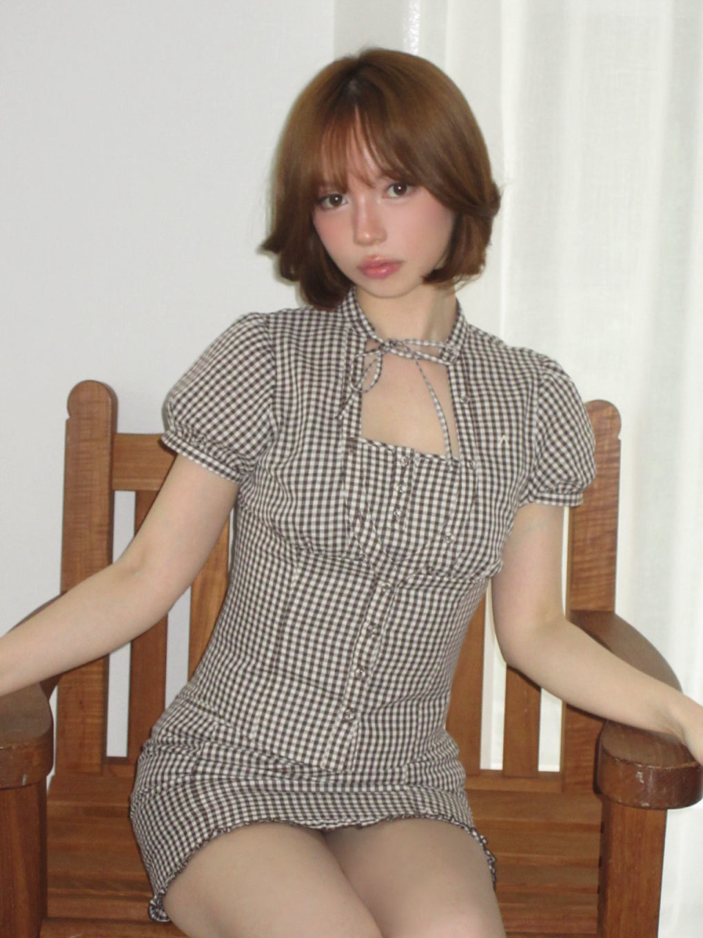 Rebecca gingham check set up