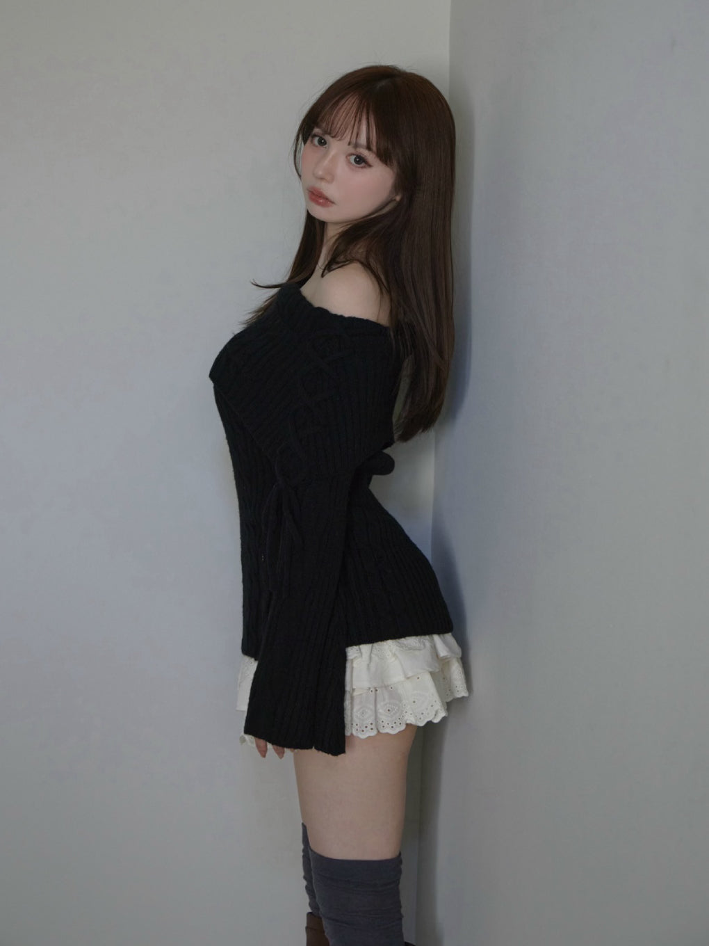 Corrie lace knit set up