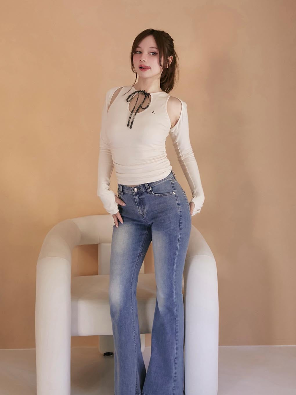 Hannah check tops
