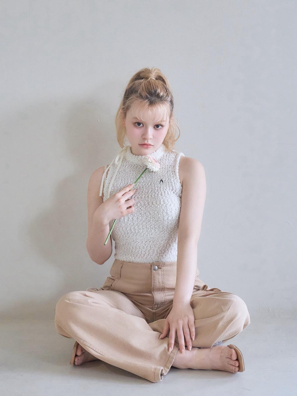 Back ribbon cargo pants