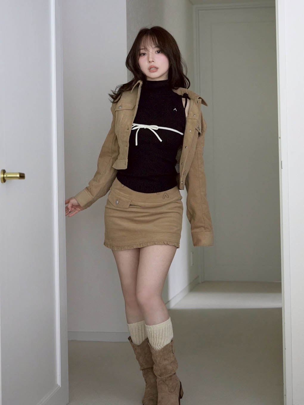 Elsa corduroy mini skirt