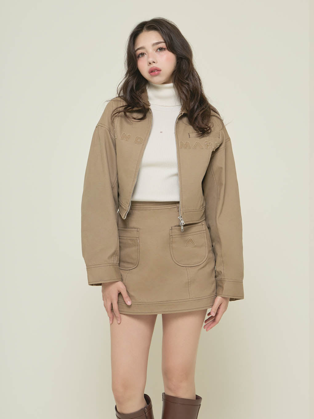 Harper twill mini skirt