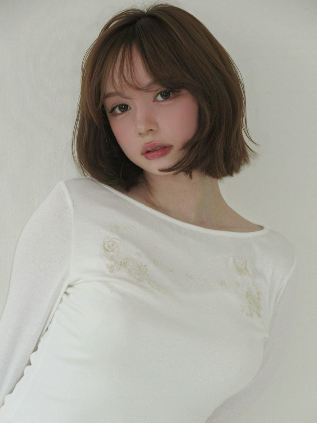 Mary embroidery tops