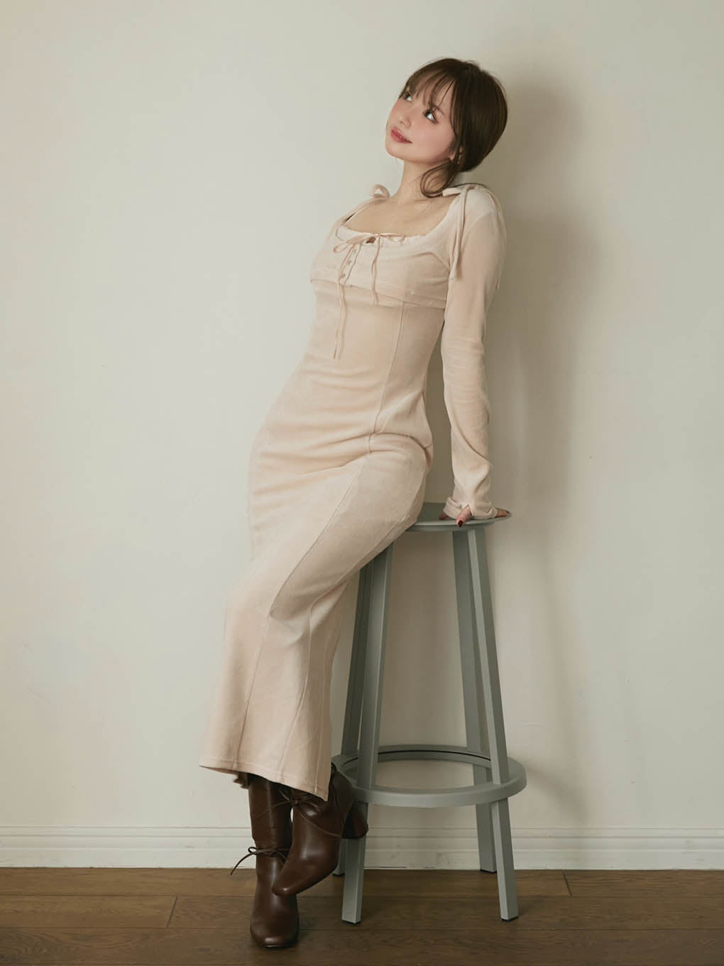 Roy velour set long dress