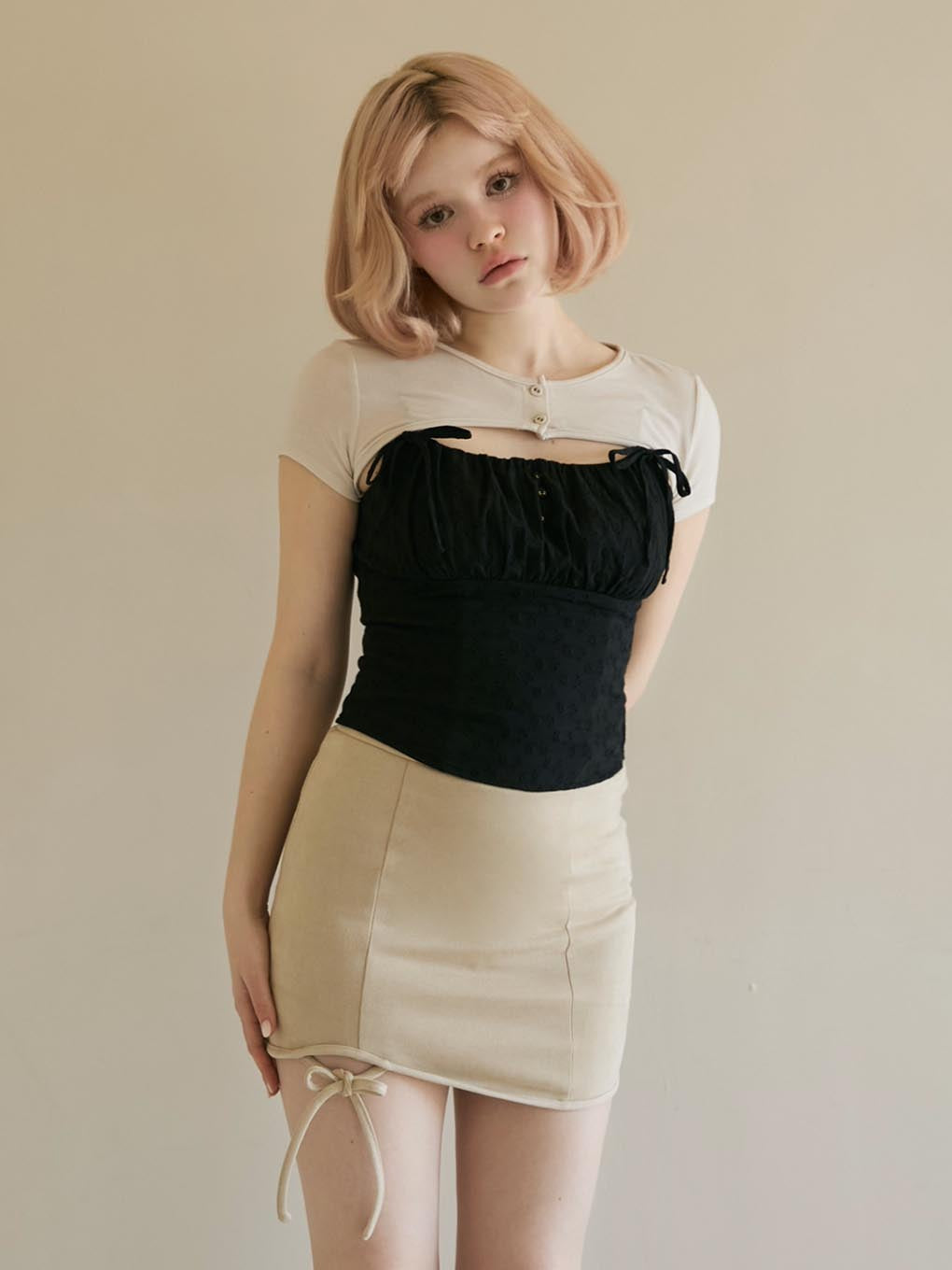Poppy cotton lace set