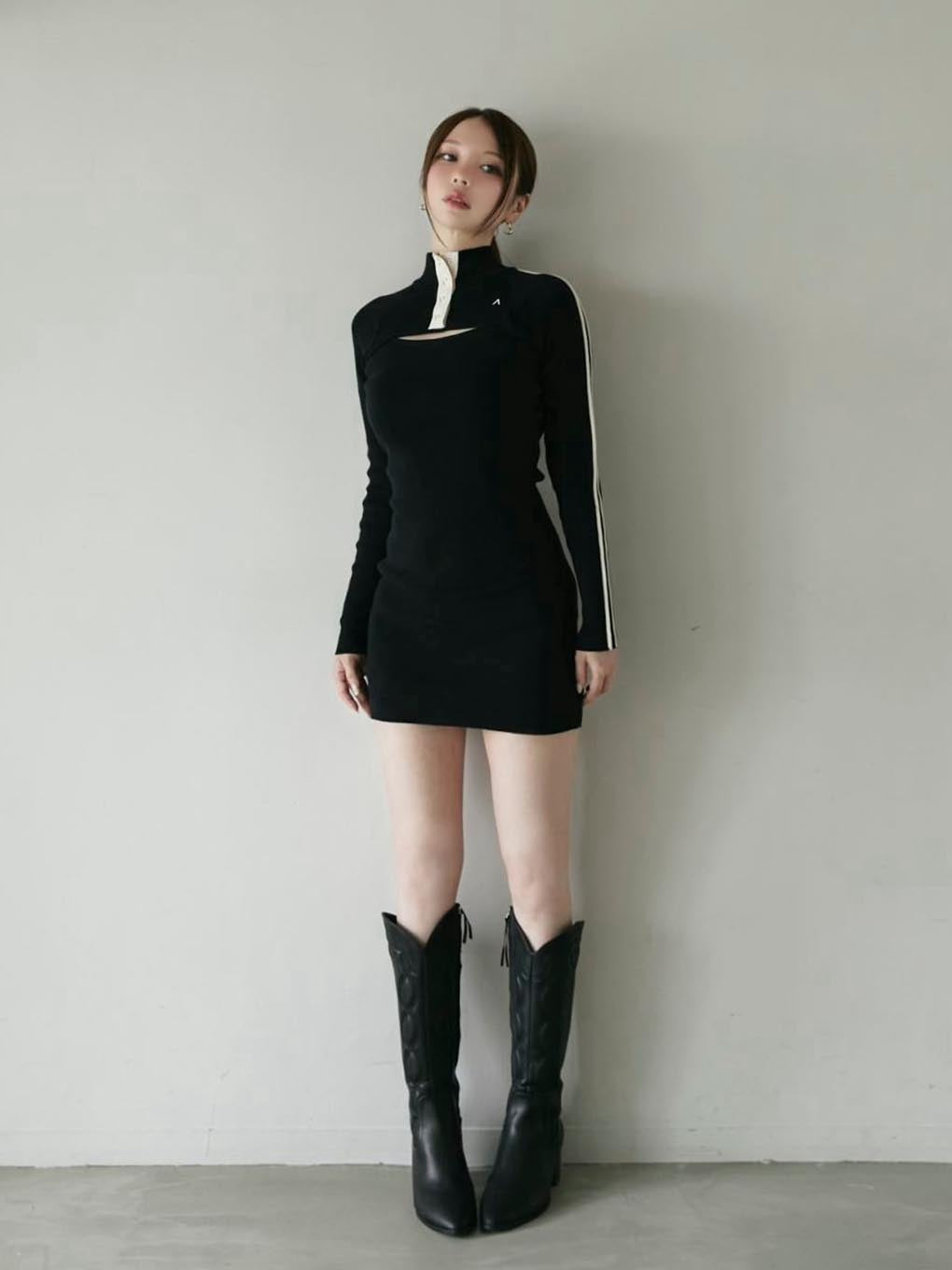 Ava line knit mini dress