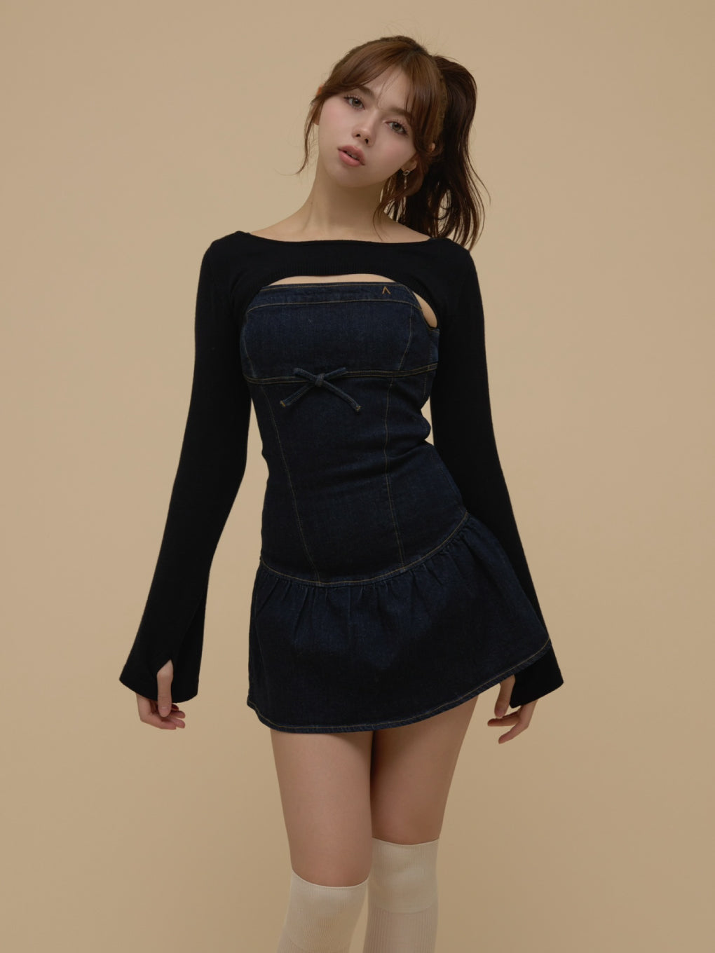 Bonnie denim mini dress