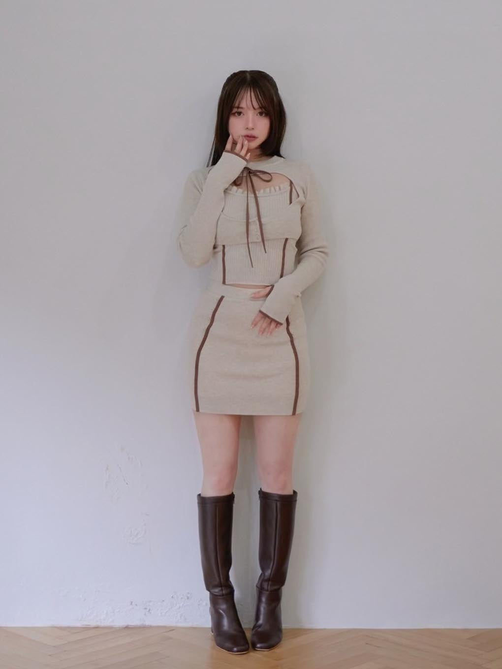 Emily knit mini skirt