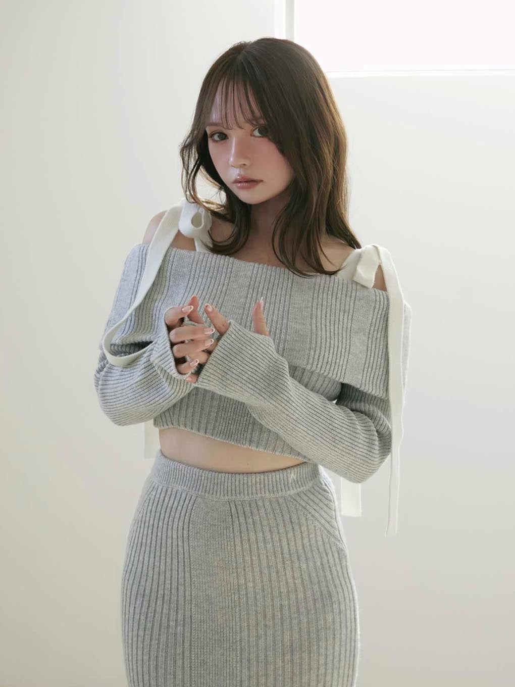 Rei ribbon offshoulder set up