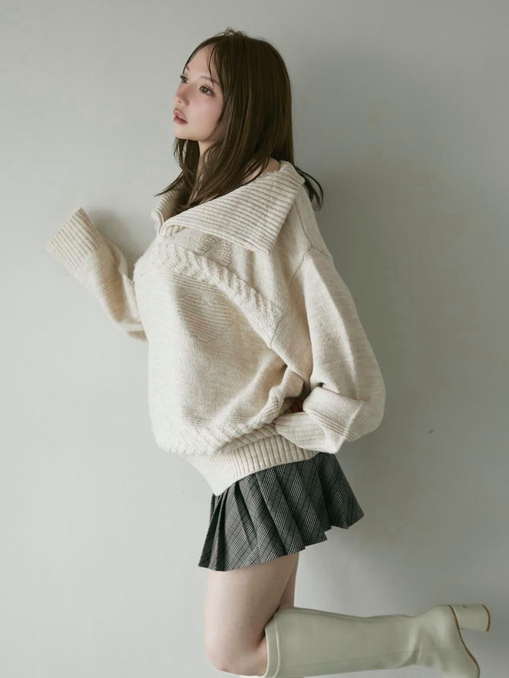 Audrey check mini skirt