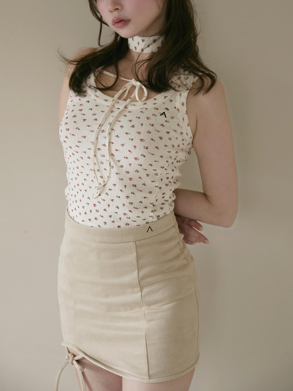 Pamela ribbon mini skirt