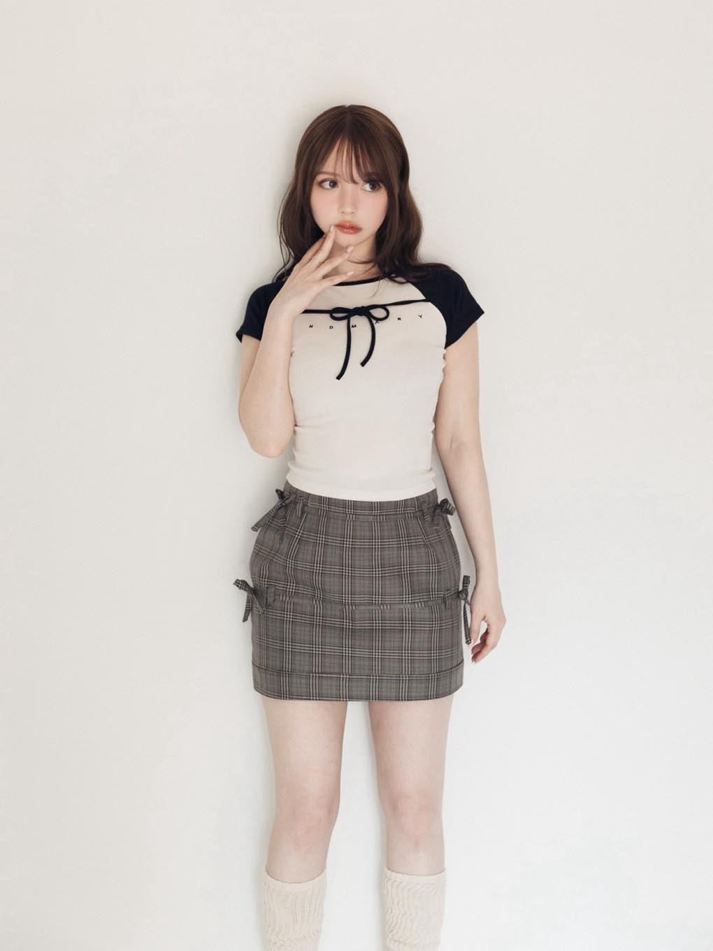 Hanna check mini skirt