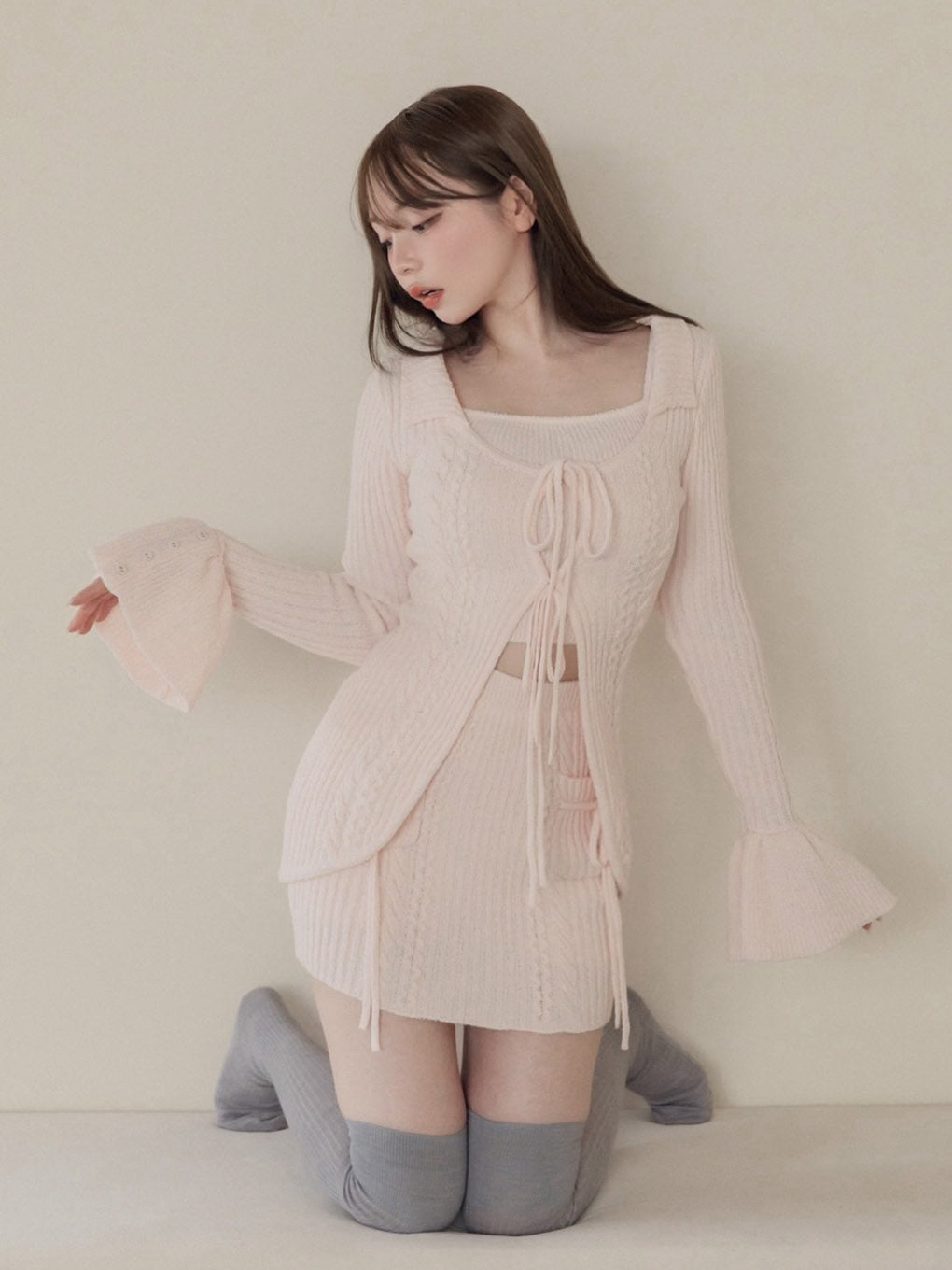 Fiona ribbon knit set