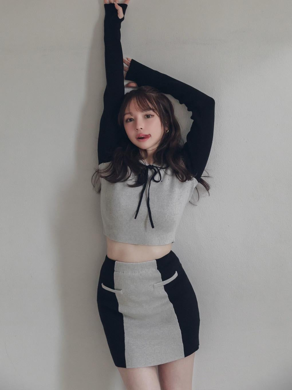 Alma ribbon knit set up