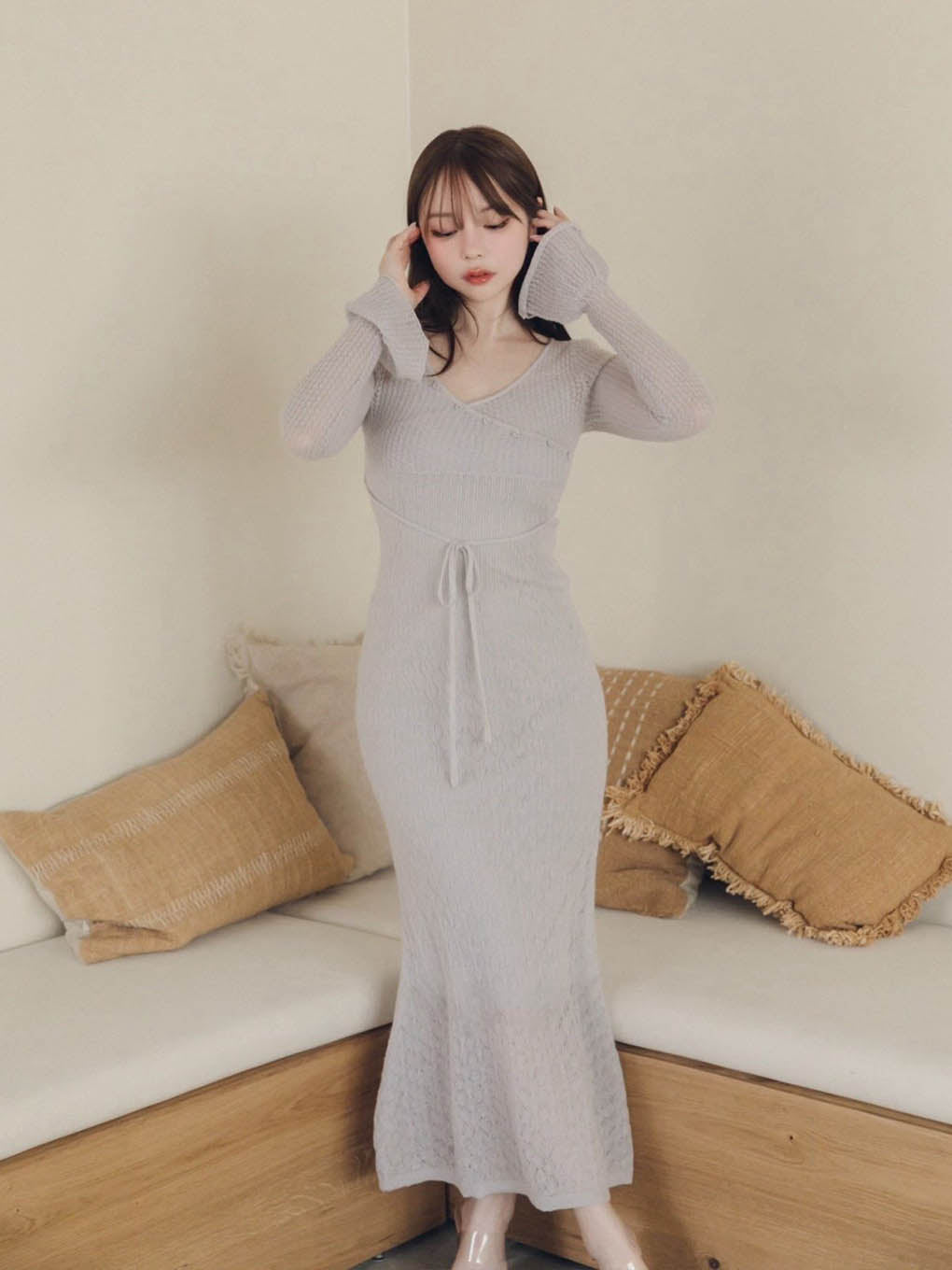 Bella seethrough knit dress