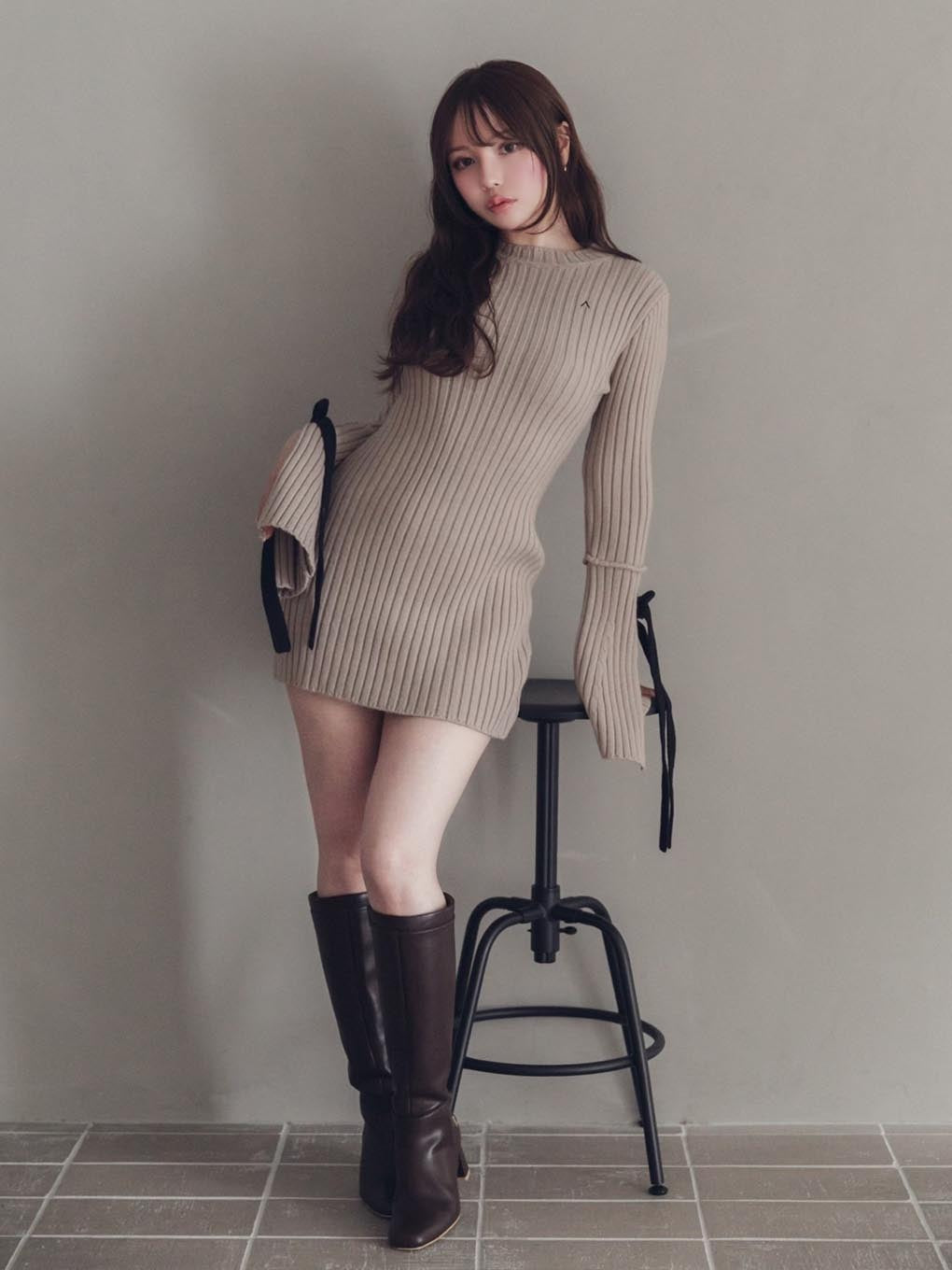 Nora ribbon mini dress