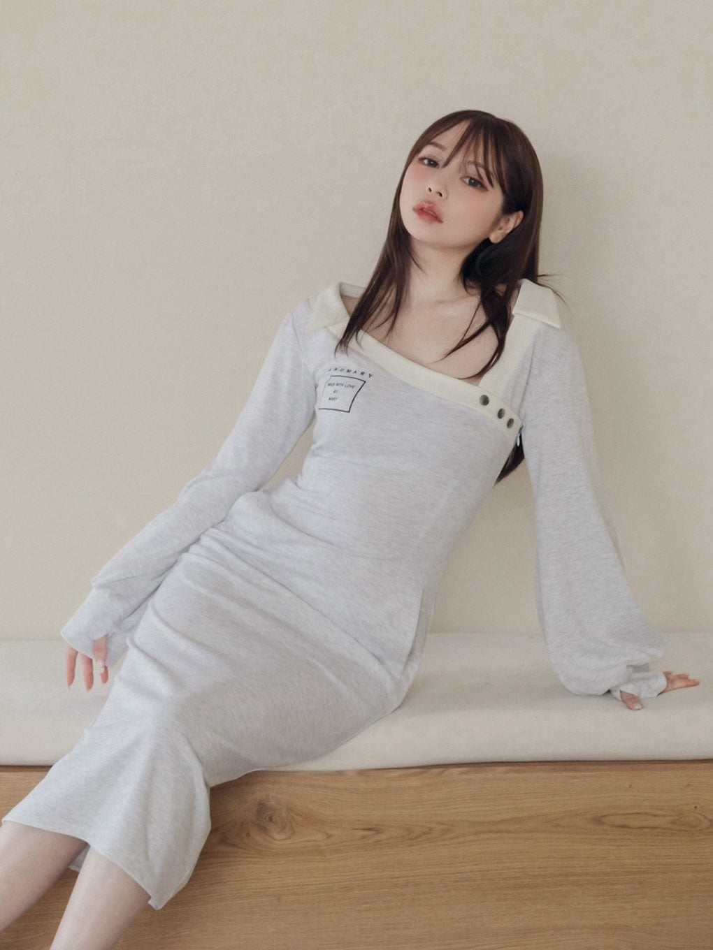 Lucy logo long dress