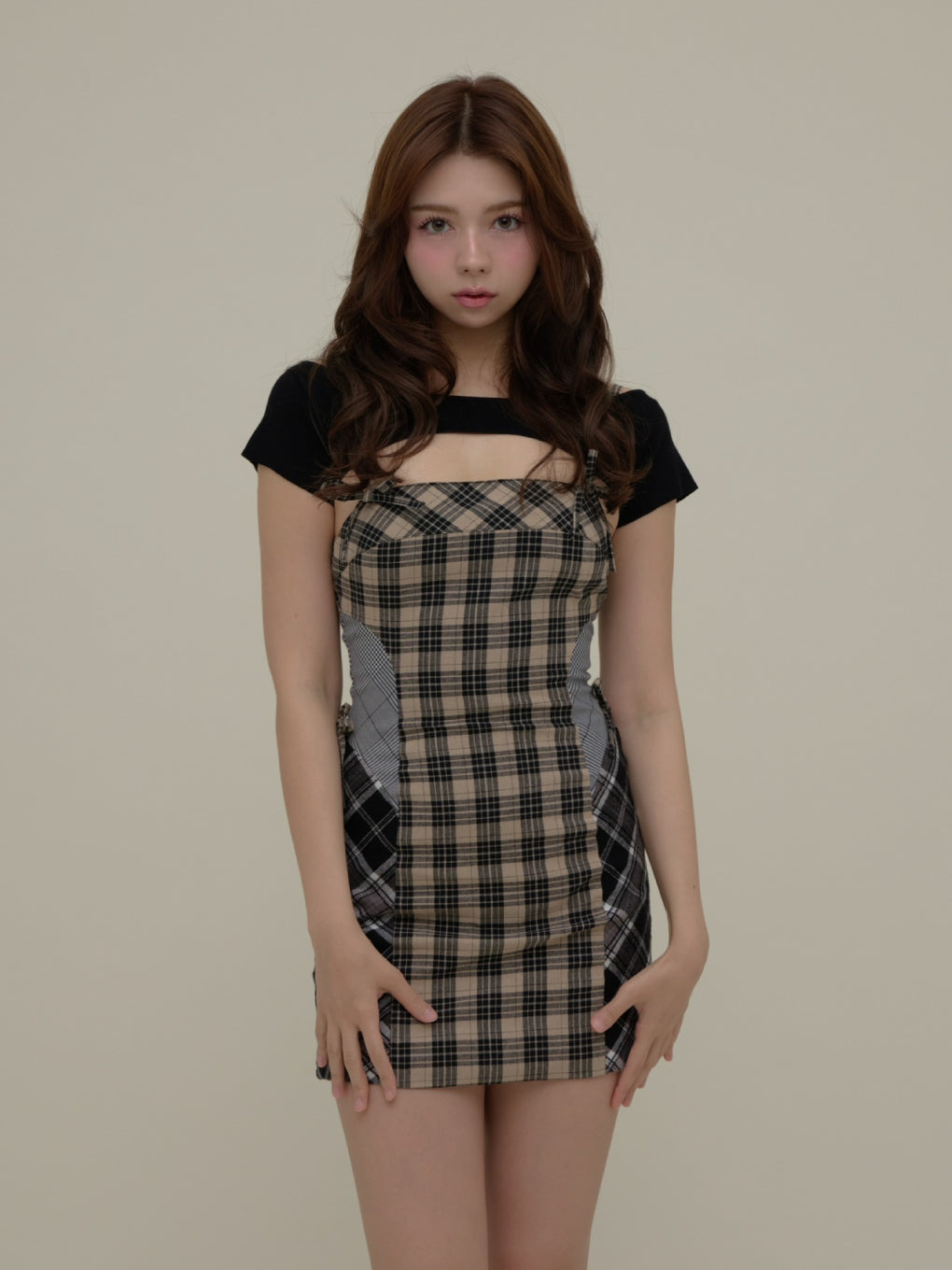 Khy check mini dress