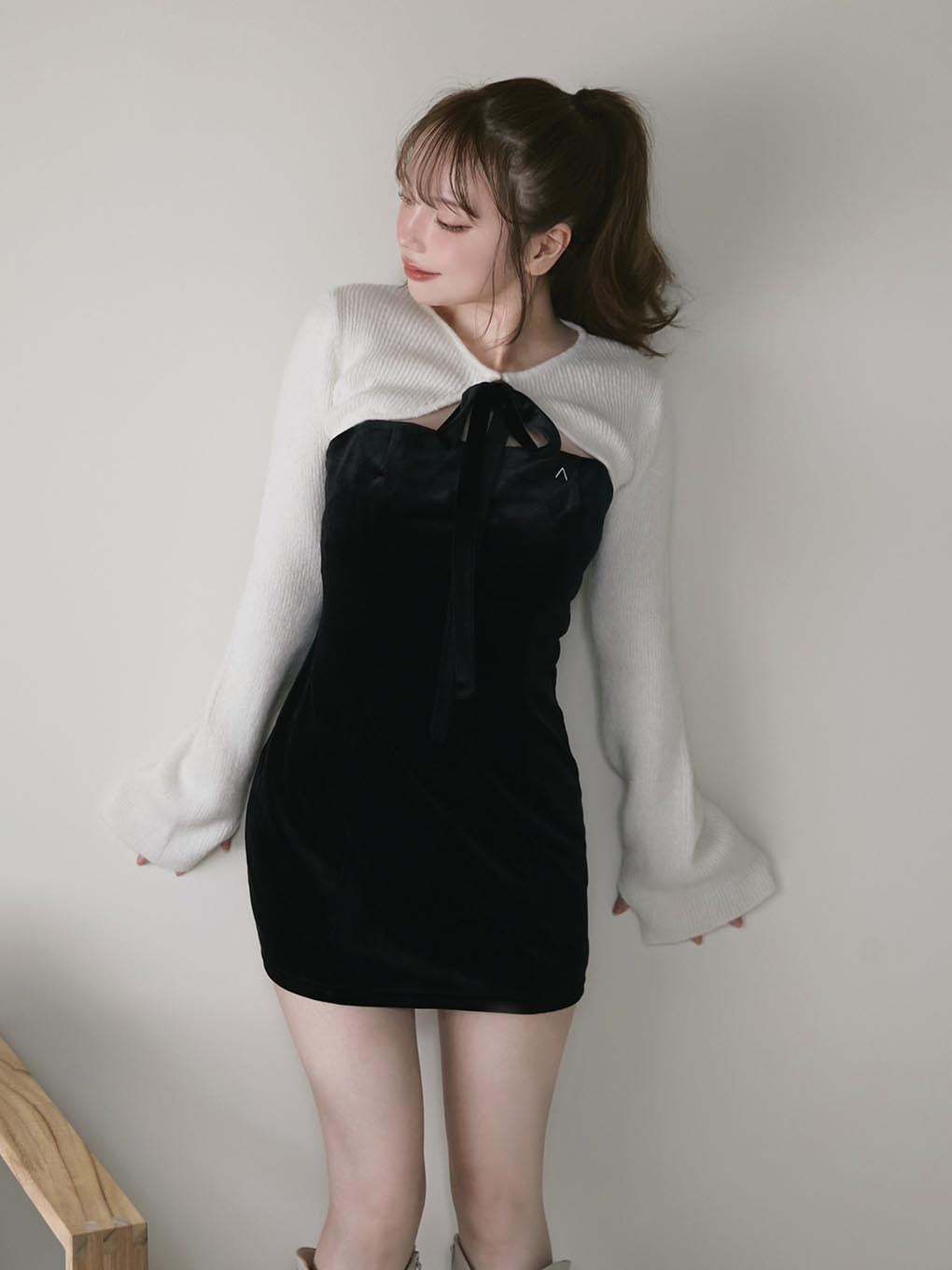 Anita ribbon mini dress