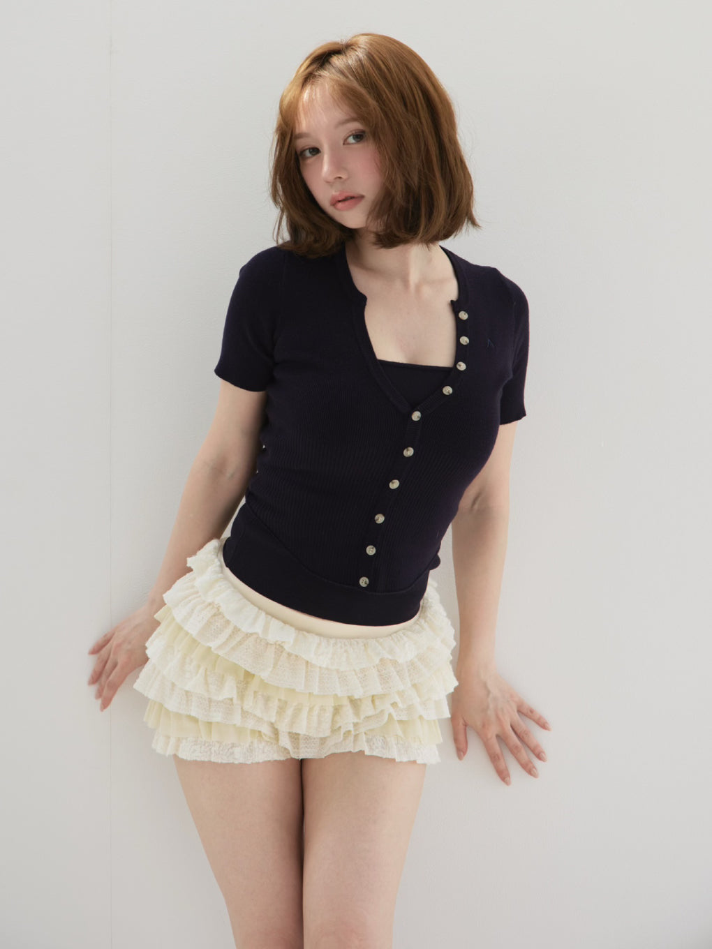 Sui frill pants set up