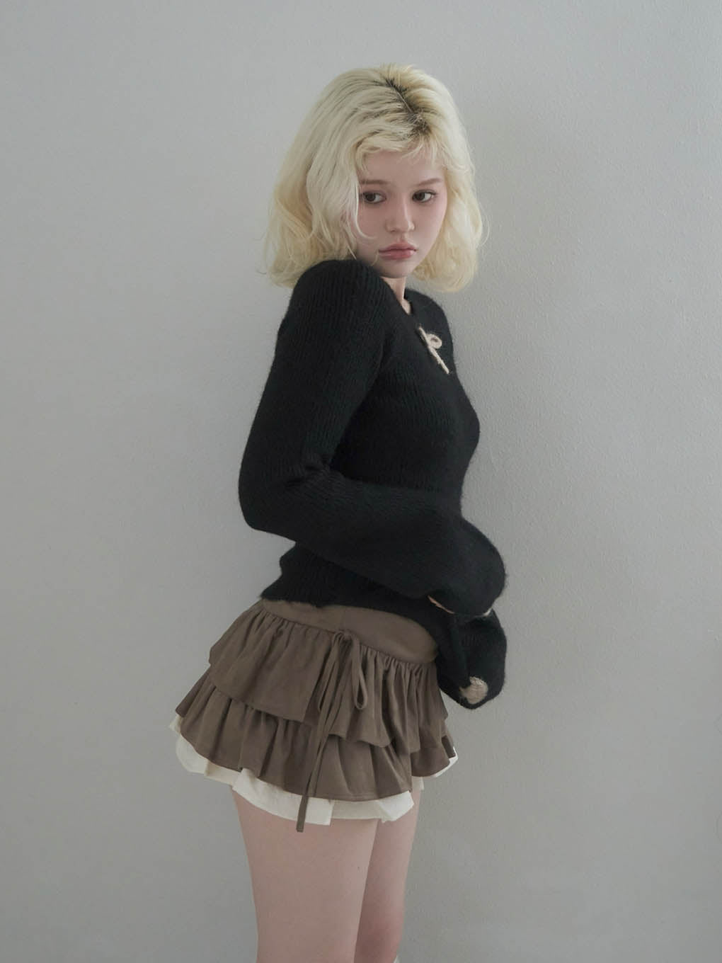 Baby ribbon knit tops